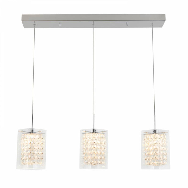 PDT-3CC Crystal Cube 3-lt 29" LED Pendant