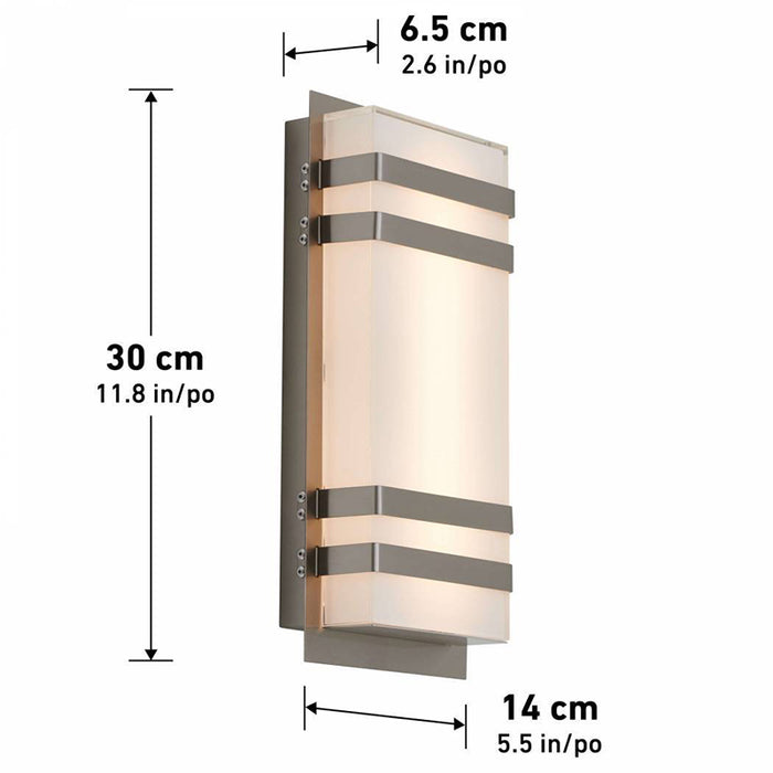 OUT-G3SS-RN Glowbox 3 12" Tall LED Outdoor Wall Light