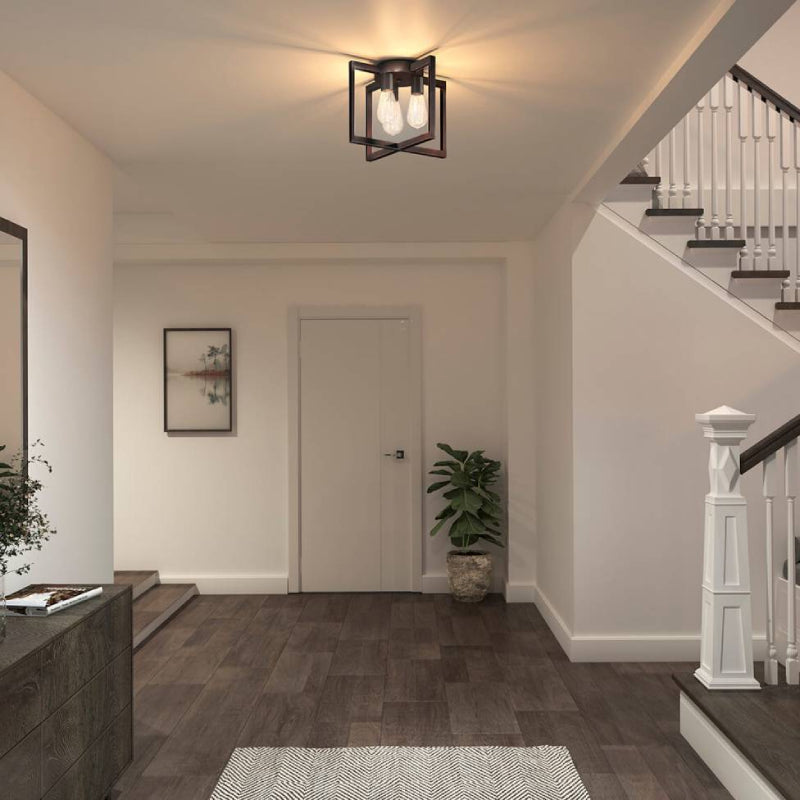 FM-YALV Yale 3-lt 15" LED Flush Mount