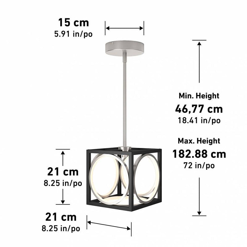 PDT-ASC Astoria 1-lt 8" LED Pendant