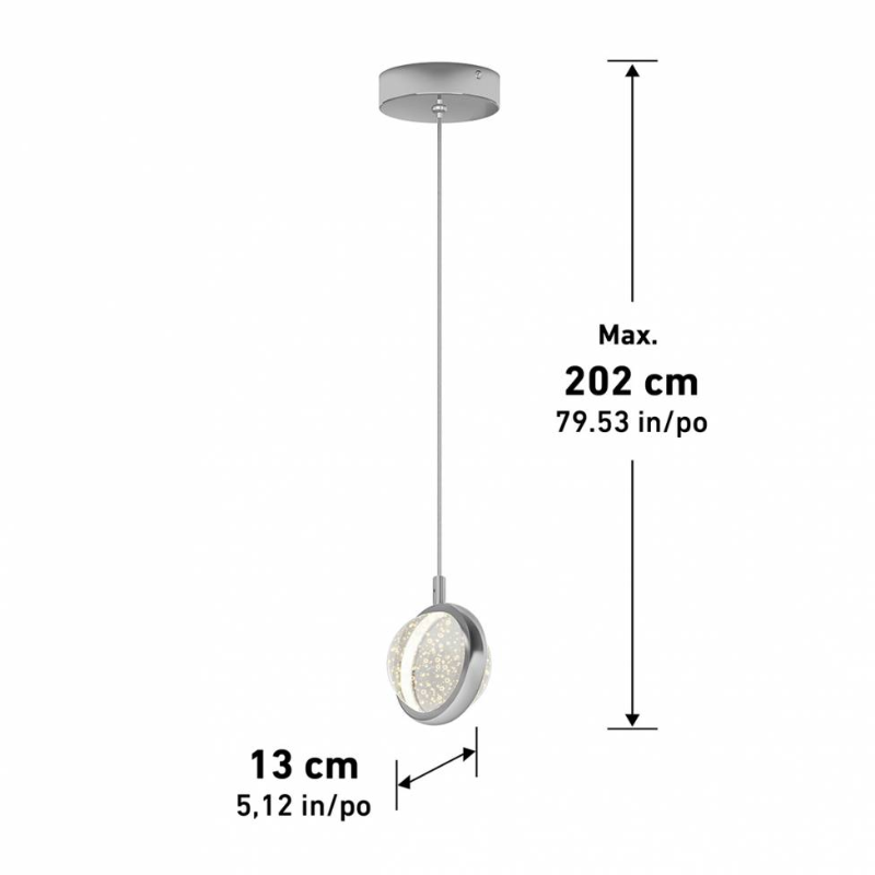 PDT1-AVC Avalon 1-lt 5" LED Pendant, CCT