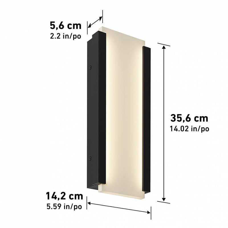 OUT-BDC-HD2BL Blade 14" Tall LED Outdoor Wall Light, CCT