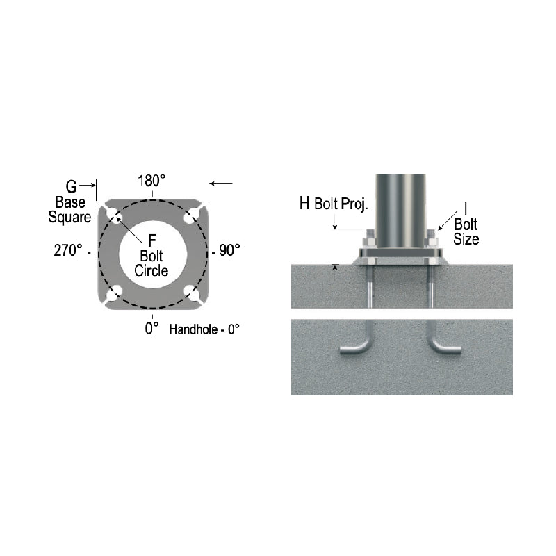 DPR-4-20-11-DM490 4" Steel Round Pole, 11 Ga. 20 ft