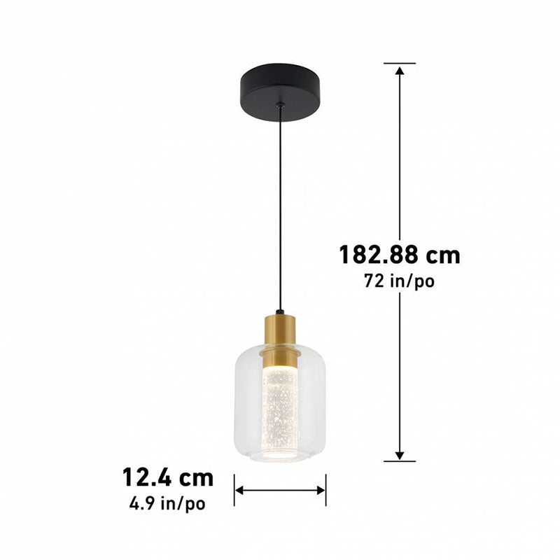 PDT1-CG Champagne Globe 1-lt 5" LED Pendant