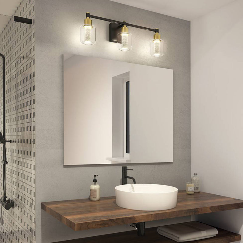 VAN3-CG-HD2BG Champagne Globe 3-lt 24" LED Vanity