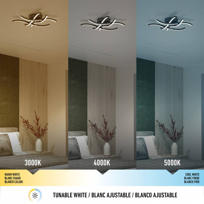 FM-DIC Dillon 4-lt 17" LED Flush Mount, CCT