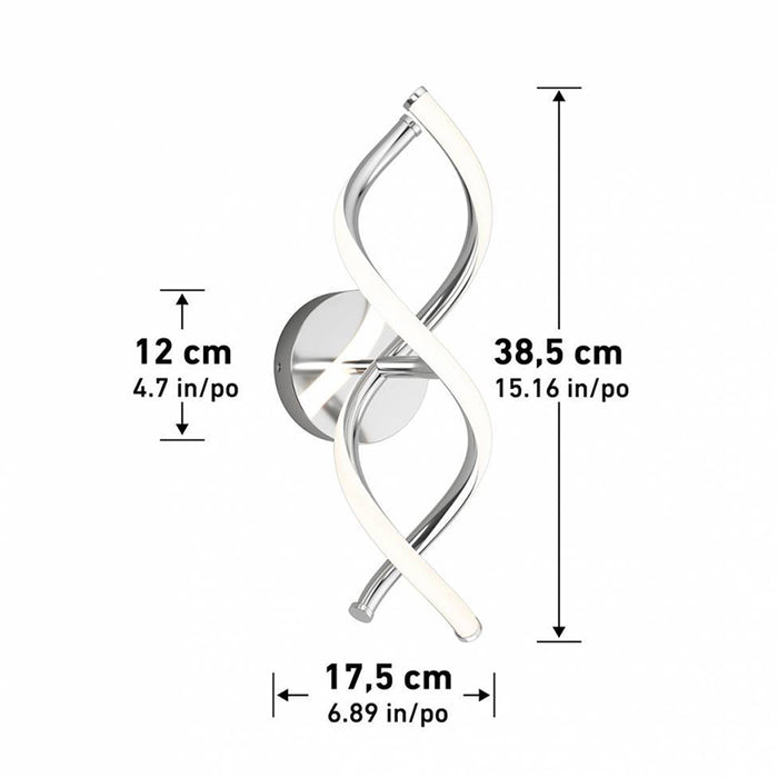 SCO-DN-CR DNA 1-lt 15" Tall LED Wall Sconce, CCT