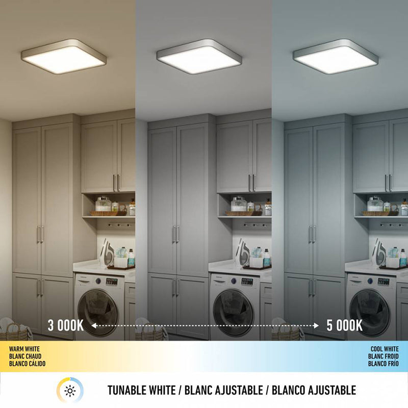 18FM-ESR-MG Europa 1-lt 18" LED Flush Mount with Remote, CCT