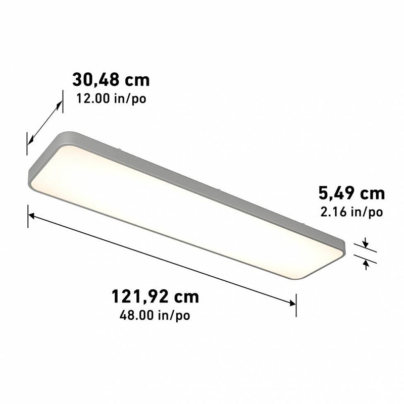 FM14-EUR-MG Europa 1-lt 48" LED Flush Mount with Remote, CCT