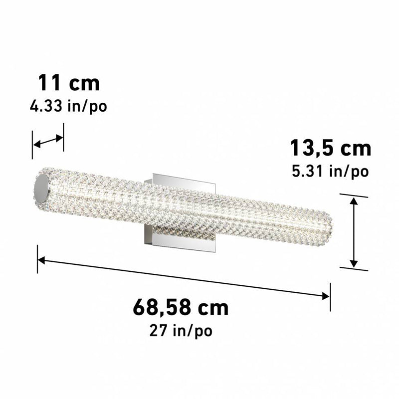 VAN-EXC-CR Exalto 1-lt 27" LED Vanity, CCT