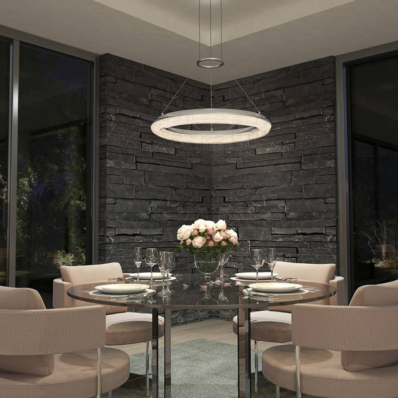PDT-FO-CR Famous 1-lt 22" LED Pendant, CCT