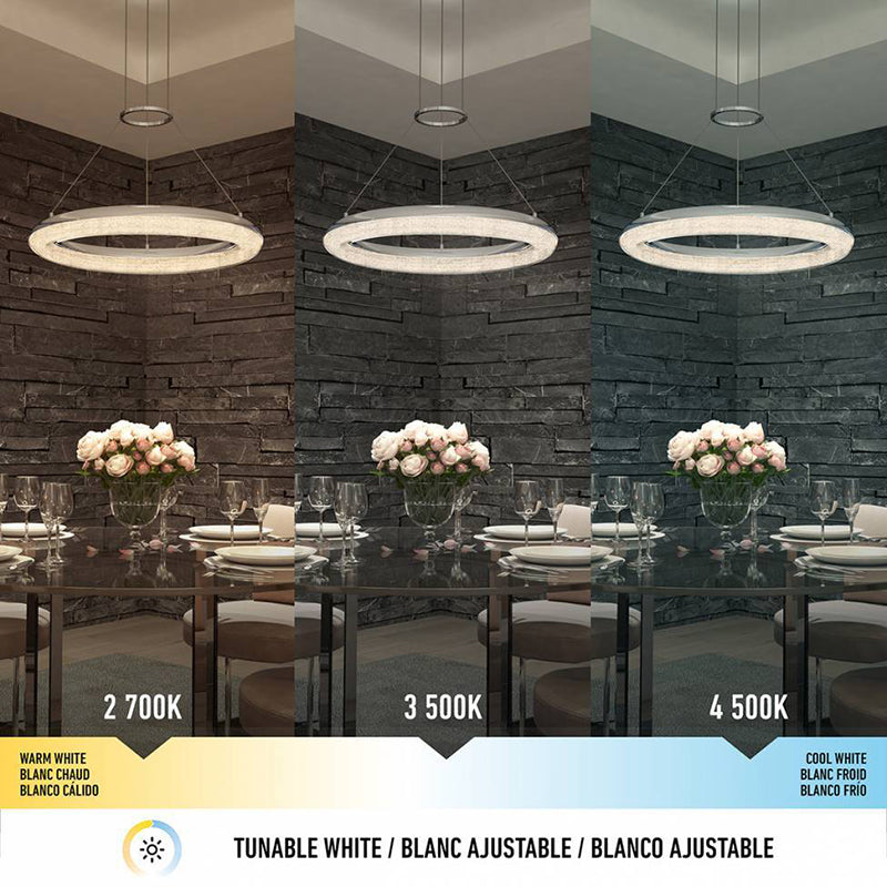 PDT-FO-CR Famous 1-lt 22" LED Pendant, CCT