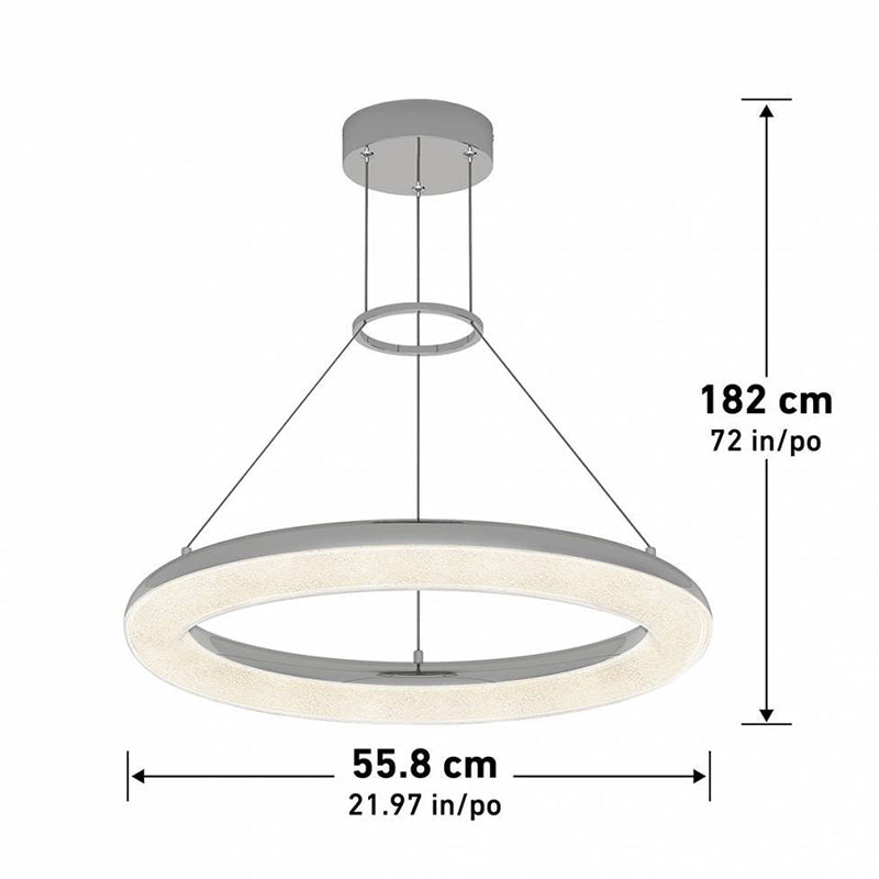 PDT-FO-CR Famous 1-lt 22" LED Pendant, CCT