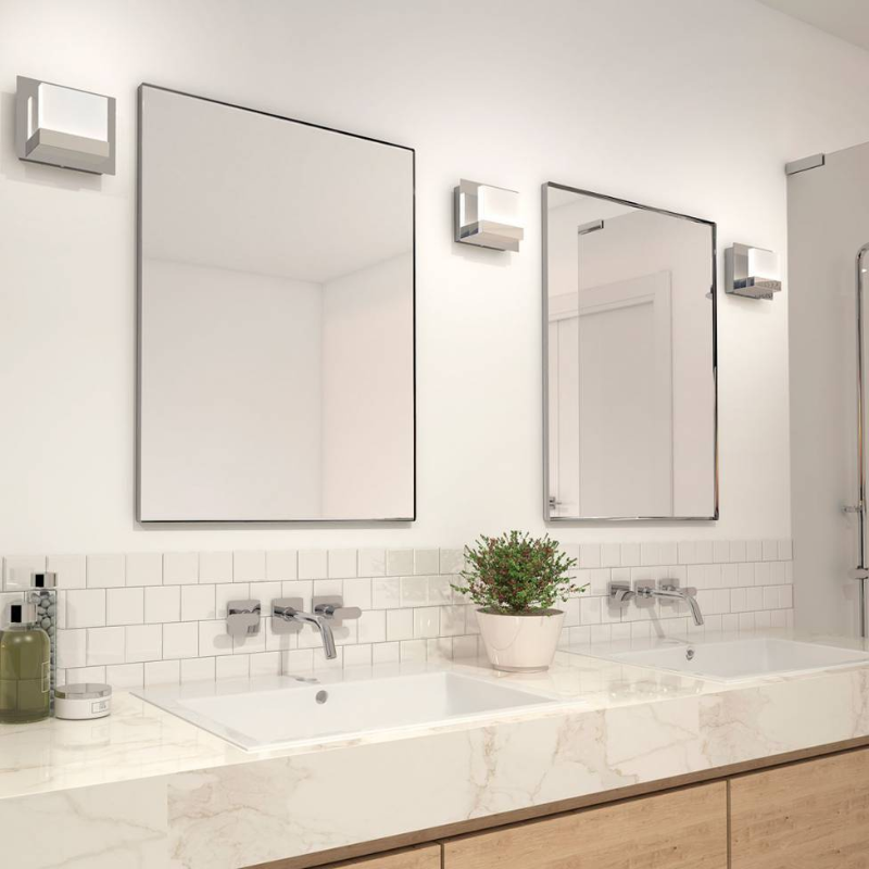 VAN1-FC Frosted Cube 1-lt 6" LED Wall Sconce