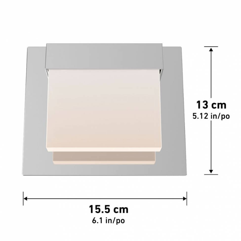 VAN1-FC Frosted Cube 1-lt 6" LED Wall Sconce