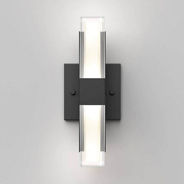 OUT-GEC-MB Gemini 1-lt 11" Tall LED Outdoor Wall Light, CCT