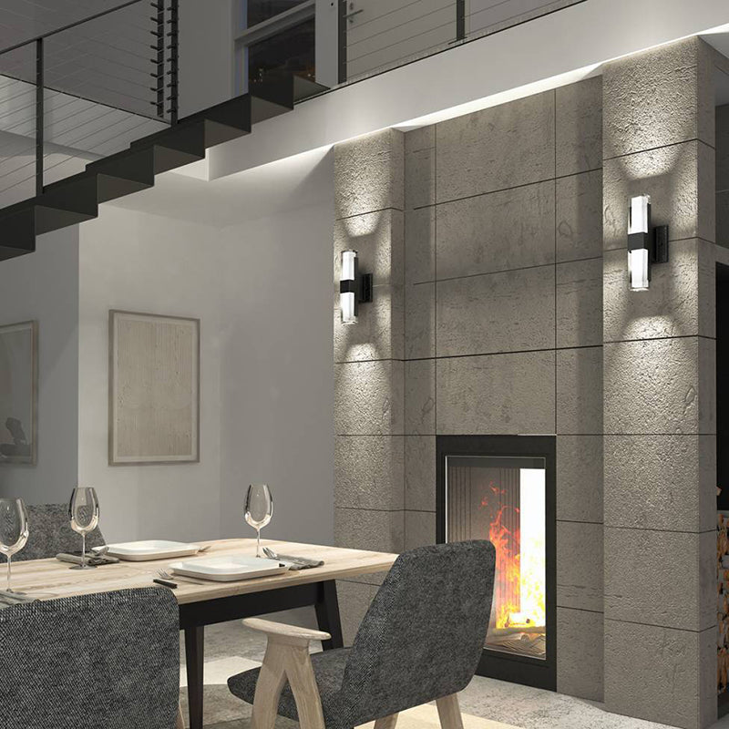 OUT-GEC-MB Gemini 1-lt 11" Tall LED Outdoor Wall Light, CCT