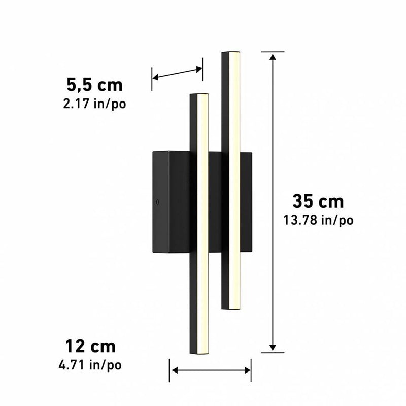 OUT-GRC-HD2BL Grid 2-lt 14" Tall LED Outdoor Wall Light, CCT