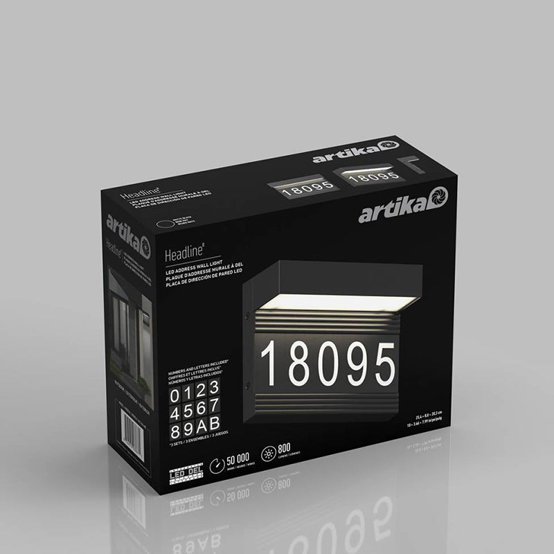 OUT-HA-MB Headline 1-lt 10" LED Adress Outdoor Wall Sconce