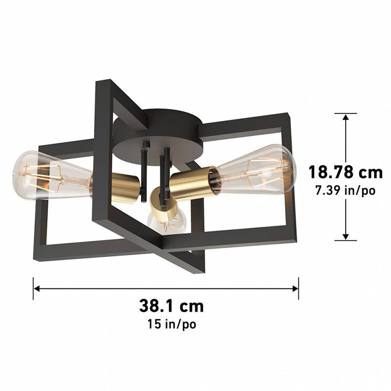FM-HLT Holt 3-lt 15" LED Flush Mount