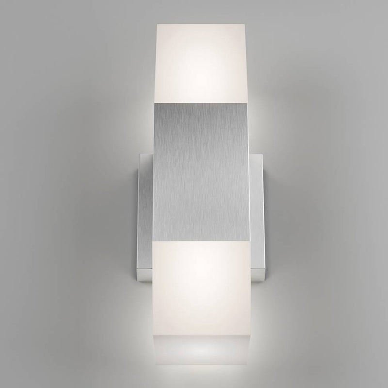 OUT-LEC-SS Lennox 12" Tall LED Outdoor Wall Light, CCT