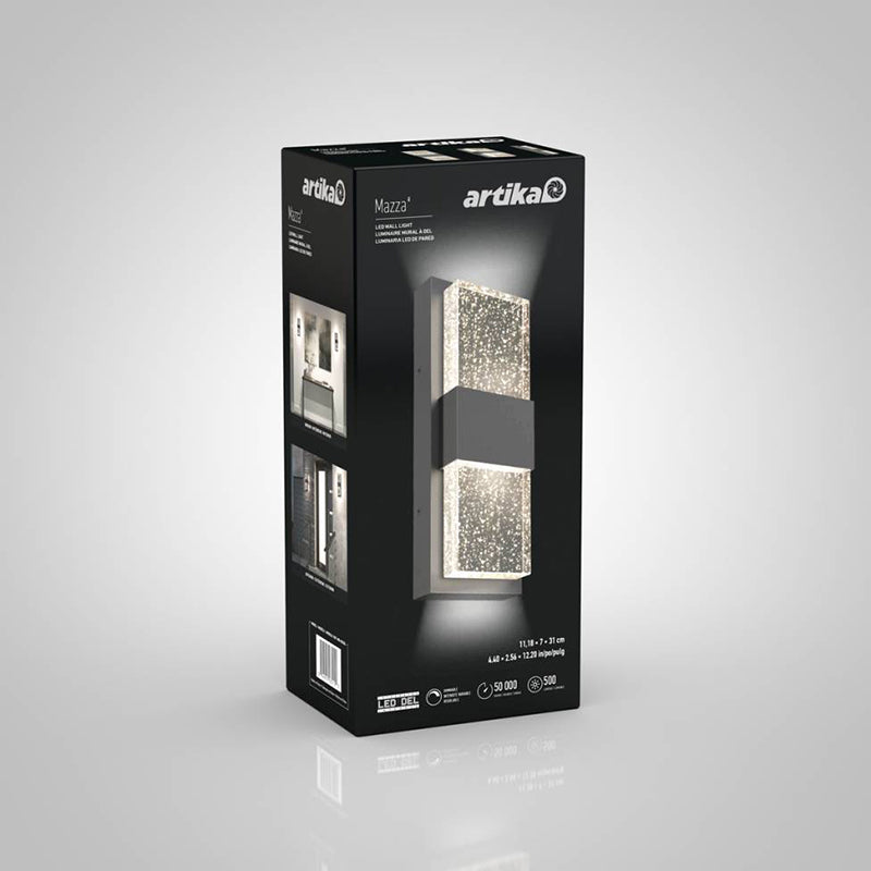 OUT-MB-HD2BL Mazza 12" Tall LED Outdoor Wall Light