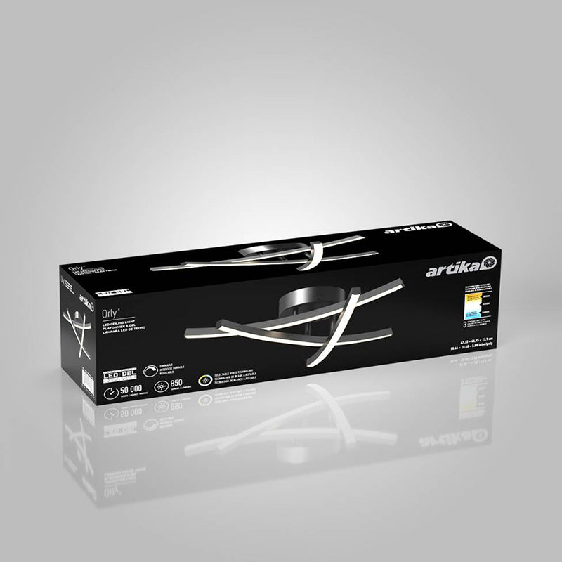 FM-OYC-BL Orly 1-lt 18" LED Flush Mount, CCT