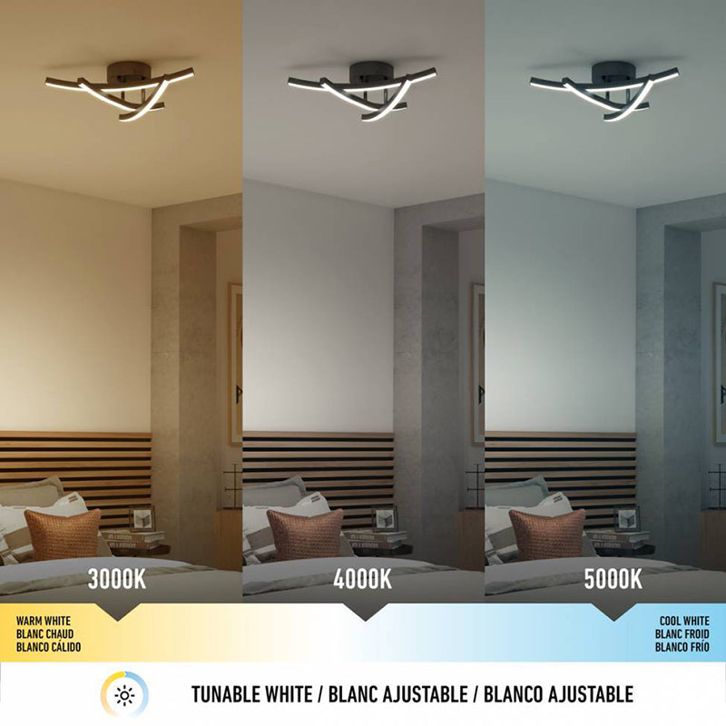 FM-OYC-BL Orly 1-lt 18" LED Flush Mount, CCT
