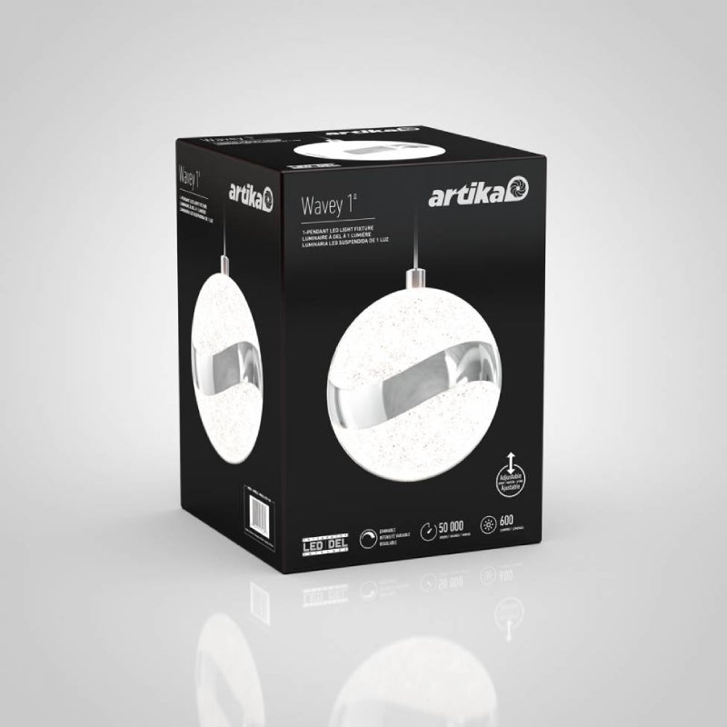 PDT-1WA Wavey 1-lt 5" LED Pendant