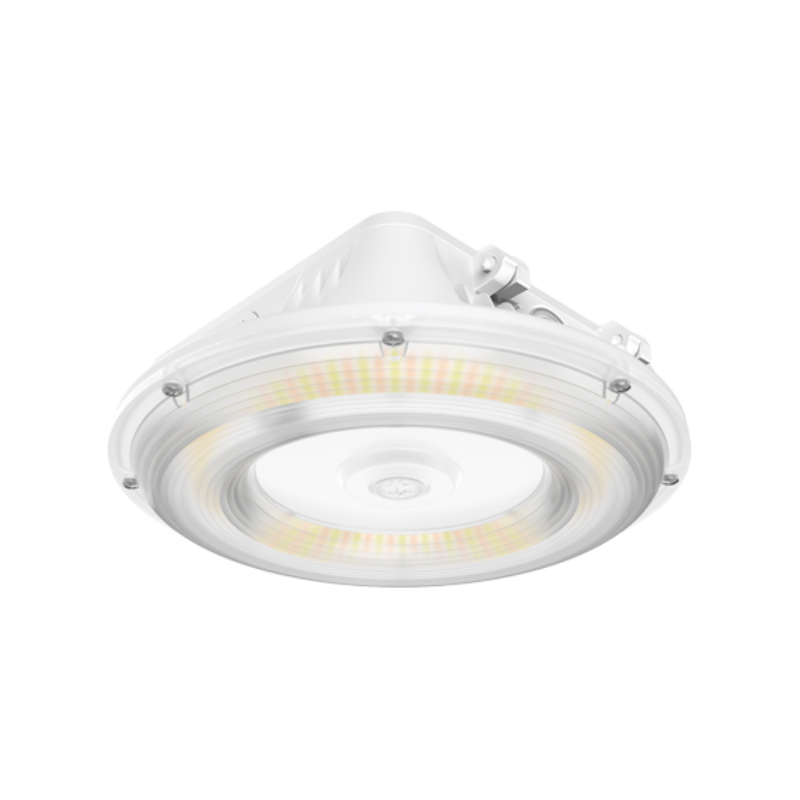 PT-CPY-R 20W/40W/60W/70W/80W LED Round Canopy Luminaire with Wattage and 3CCT Selector, 120-277V