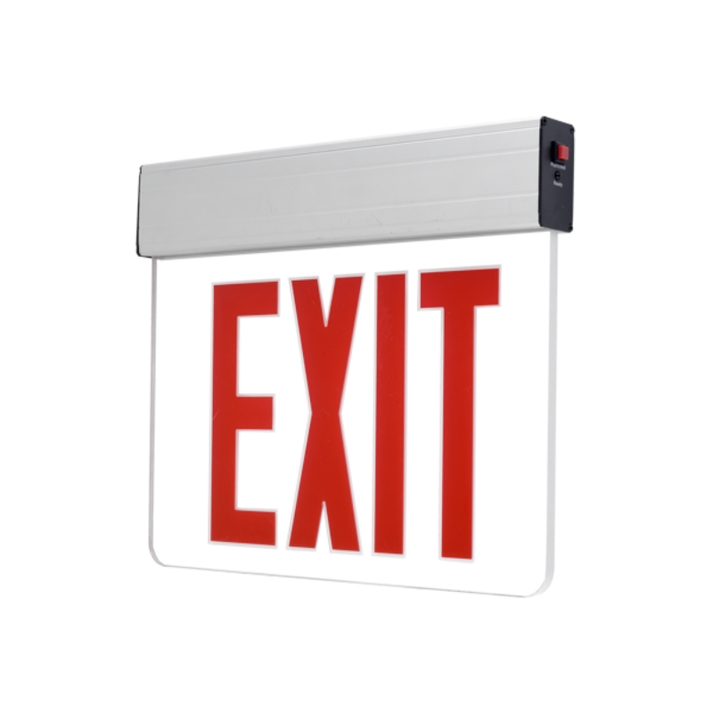 PT-EXL-EDL Series Edge-Lit LED Exit Sign with Emergency Battery Back-U ...