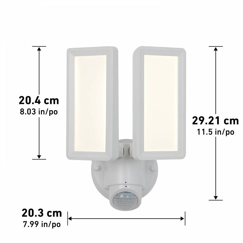 OUT2-DEMP-WT Sentinel 12" LED Flat Panel Security Light