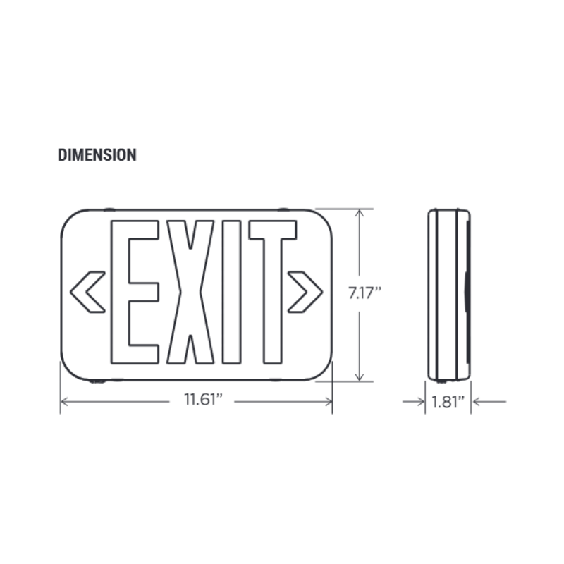 PT-EXL-2 Series Bi-Color LED Exit Sign
