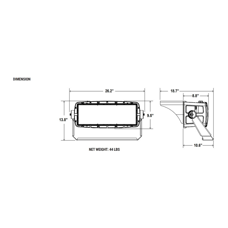 PT-SPL 400W/500W/600W LED Sports Light with Wattage Selector, 5000K, 120-277V
