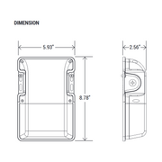PT-WPM3 Series 15W/20W/25W Mini LED Wall Pack with Photocell, 3CCT Selectable