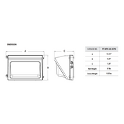 PT-WPH 40W/50W/60W Half Cut-Off LED Wall Pack with 3CCT, Wattage, and Beam Angle Selector, Up to 9,179 Lumens, 100-277V
