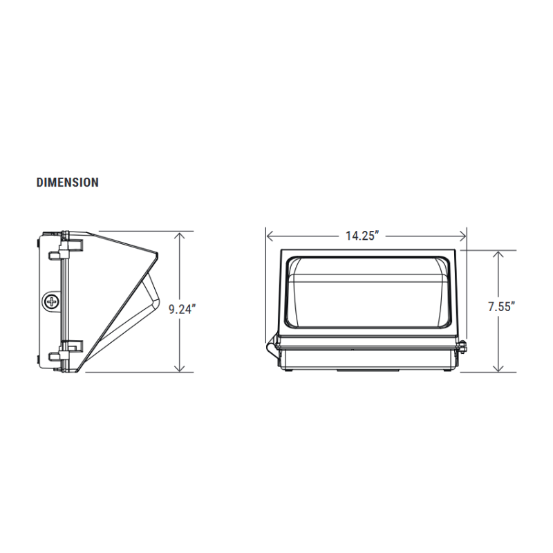 PT-WPH3 Series 45W/60W/75W LED Wall Pack, 3CCT Selectable