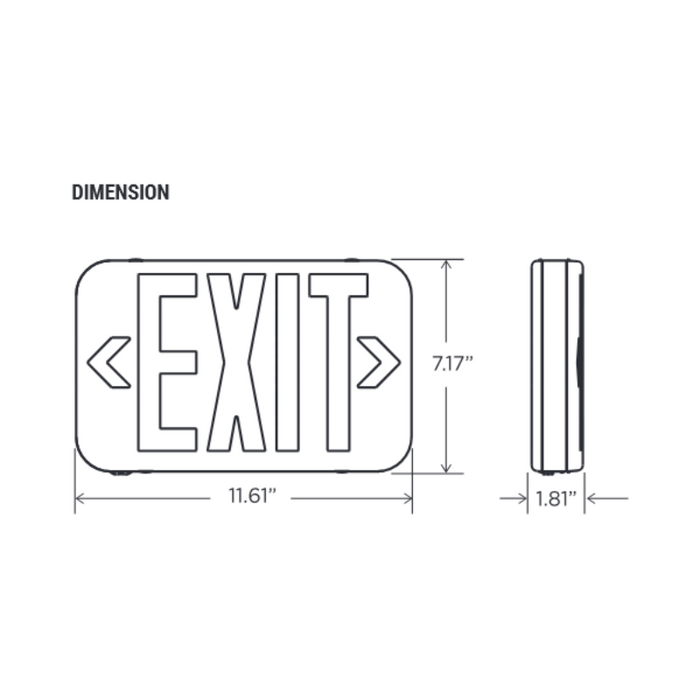 Bi Color Led Exit Signs PT-EXL-2 Series Bi-Color LED Exit Sign