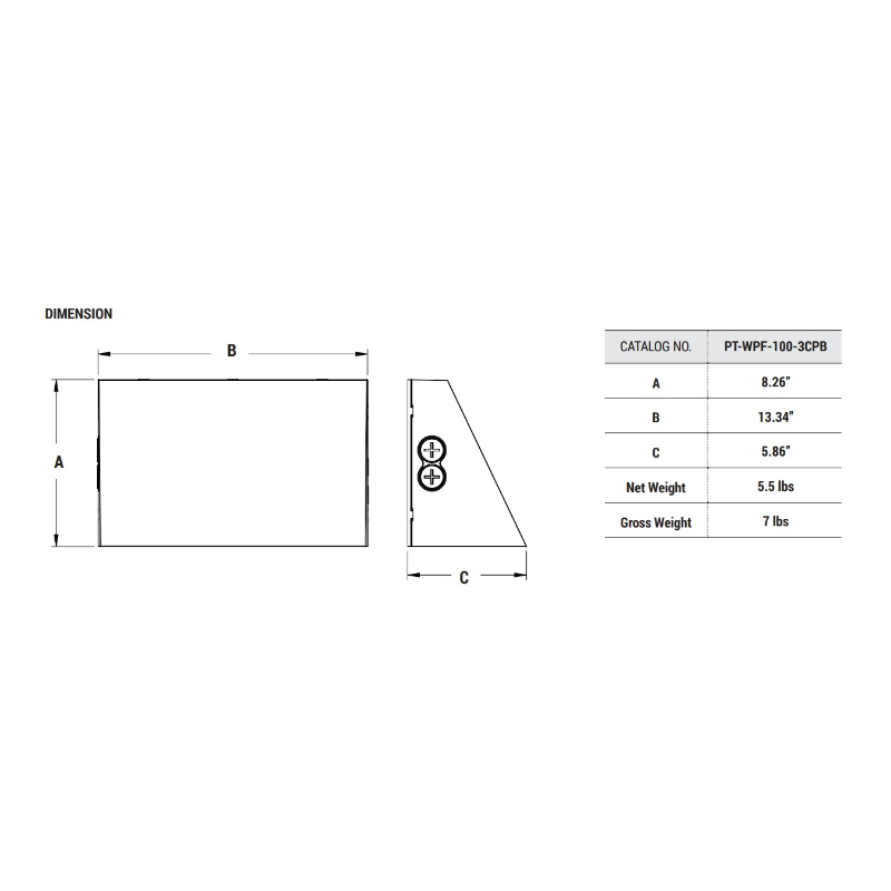 PT-WPF 60W/80W/100W Architectural Full Cut-Off LED Wall Pack with Wattage, 3CCT, and Beam Angle Selector, Up to 13,299 Lumens, 100-277V