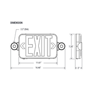 PT-EXL-C-R Series Slim Round Bi-Color LED Exit Sign & Emergency Light Combo