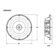 PT-CPY-R 20W/40W/60W/70W/80W LED Round Canopy Luminaire with Wattage and 3CCT Selector, 120-277V