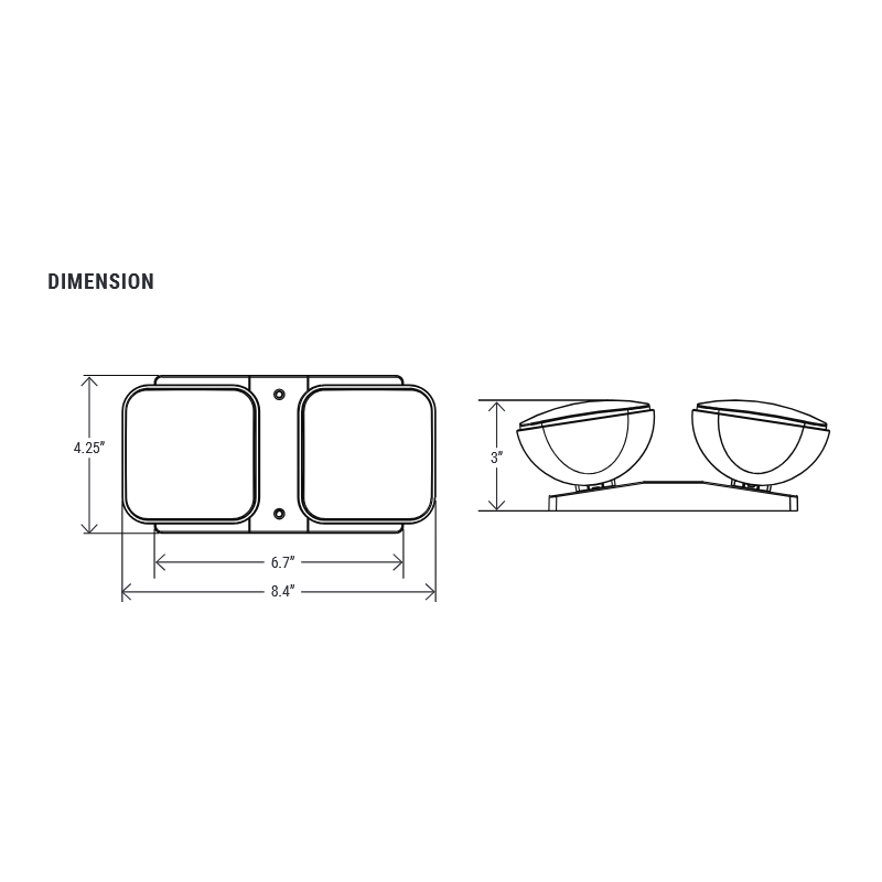 EML-S-DL-2 LED Indoor Thermoplastic Remote Head