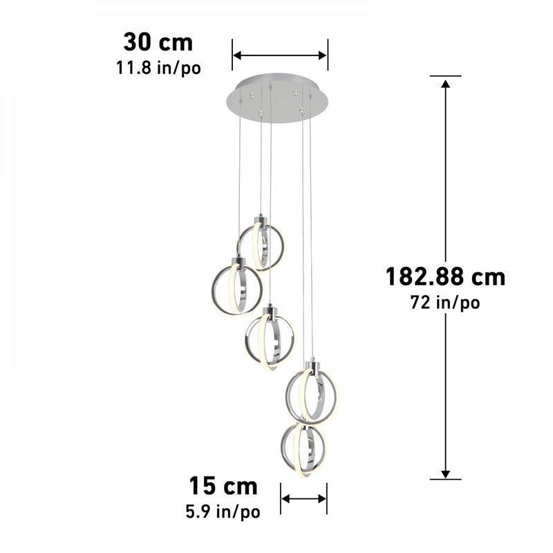 PDT5-SO Soho 5-lt 12" LED Pendant