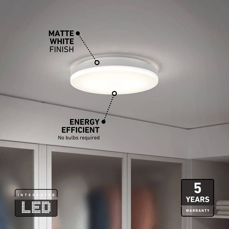 13FM-ST-WH Stellio 1-lt 13" LED Flush Mount- Pack of 2