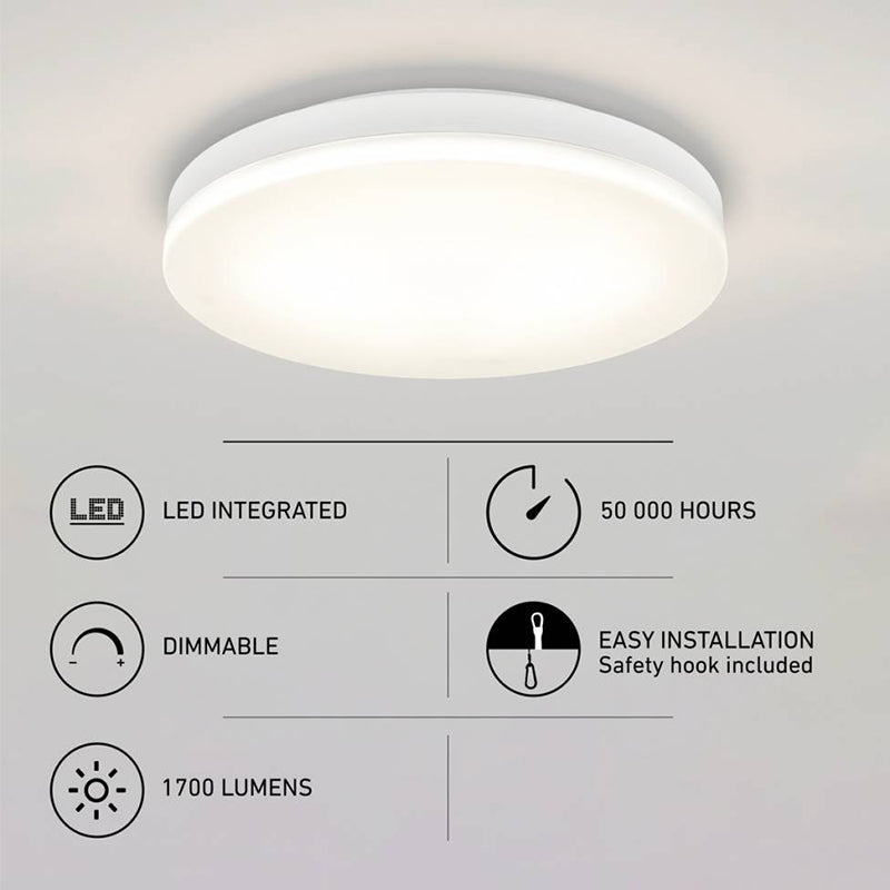 13FM-ST-WH Stellio 1-lt 13" LED Flush Mount- Pack of 2
