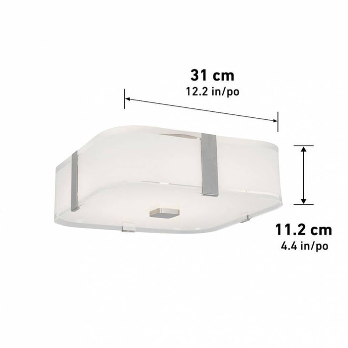FM-SUS Subway Square 1-lt 12" LED Flush Mount