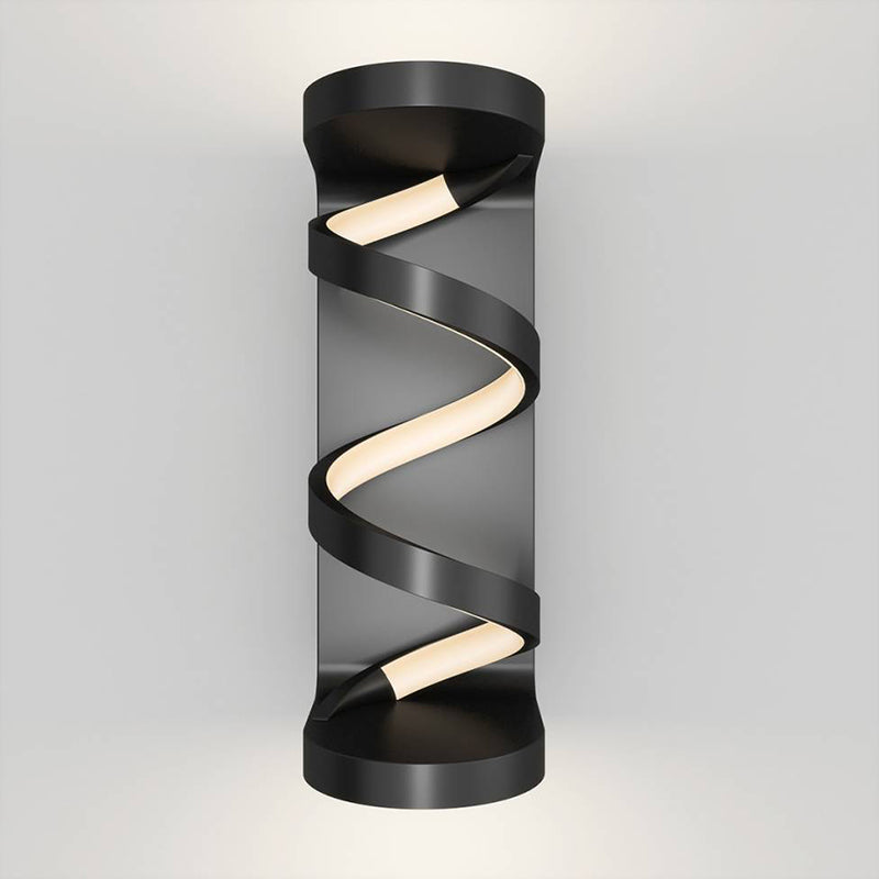 OUT-SWR-MB Swirl 1-lt 15" Tall LED Outdoor Wall Light