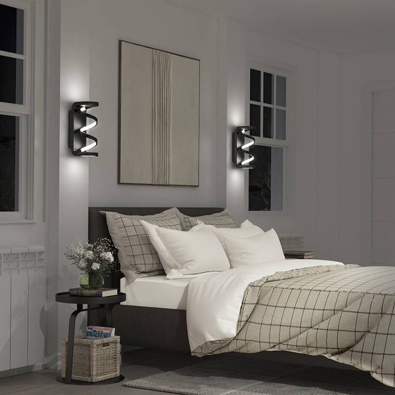 OUT-SWR-MB Swirl 1-lt 15" Tall LED Outdoor Wall Light