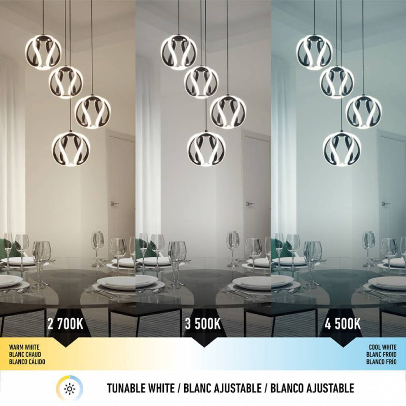 PDT4-VIC-HD2BL Vivaldi 4-lt 12" LED Pendant