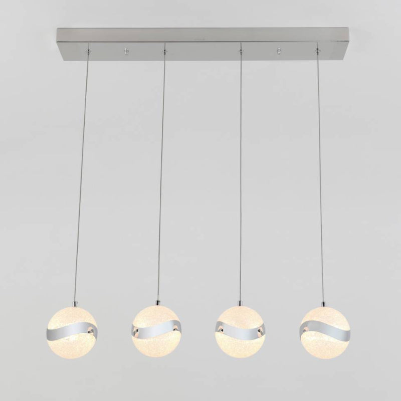 PDT-4WA Wavey 4-light Integrated LED Pendant